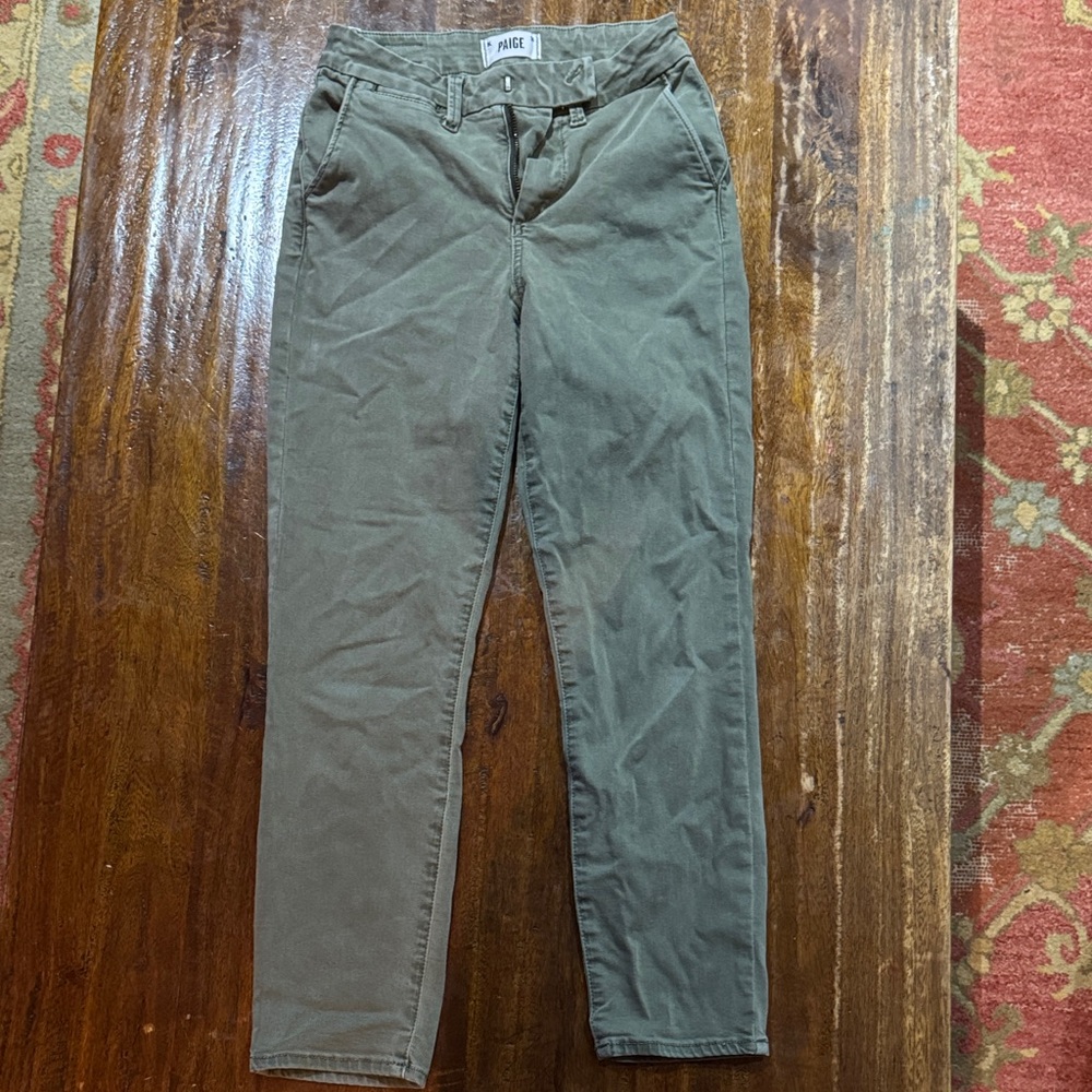 PAIGE Women’s Olive Chinos